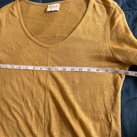 Wrap London Womens Scoop Neck Long Sleeve Top 100% Linen Size 4 - Picture 8 of 12